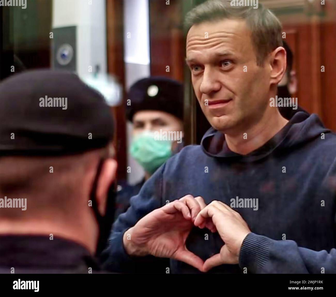 ALEXEI NAVALNY (1976-2024)  Russian  lawyer and opposition leader in court in 2023. Photo: Moscow City Court Press Service. Stock Photo