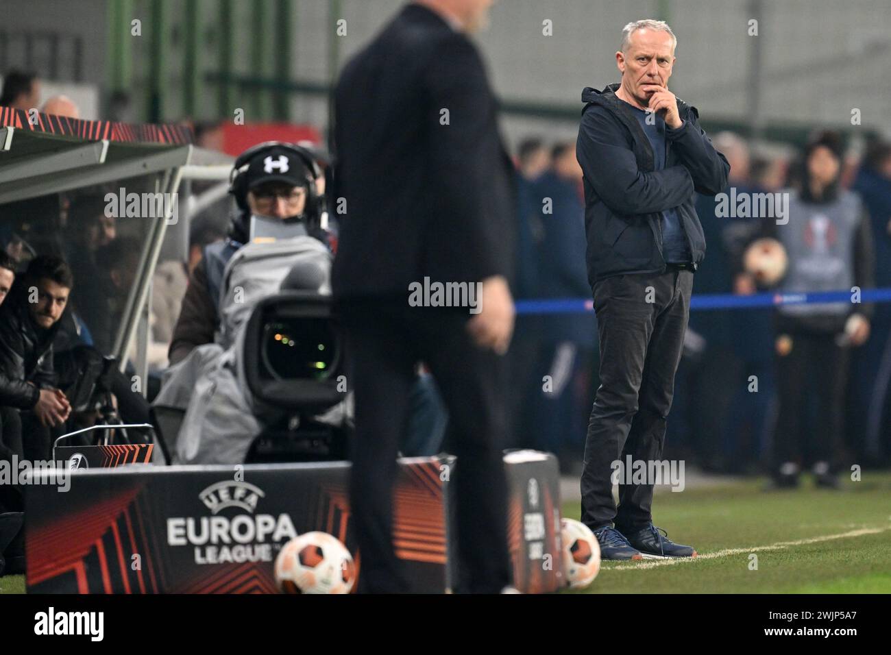 Lens France Th Feb Head Coach Christian Streich Of Freiburg Pictured During The Uefa