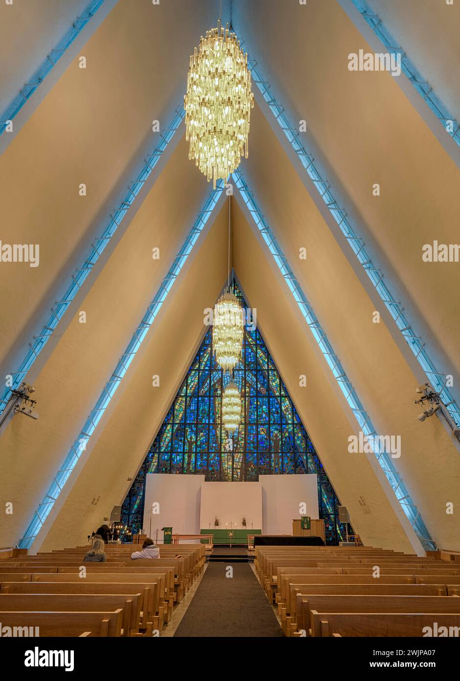 Ice Sea Cathedral Inside Tromso Norway Stock Photo