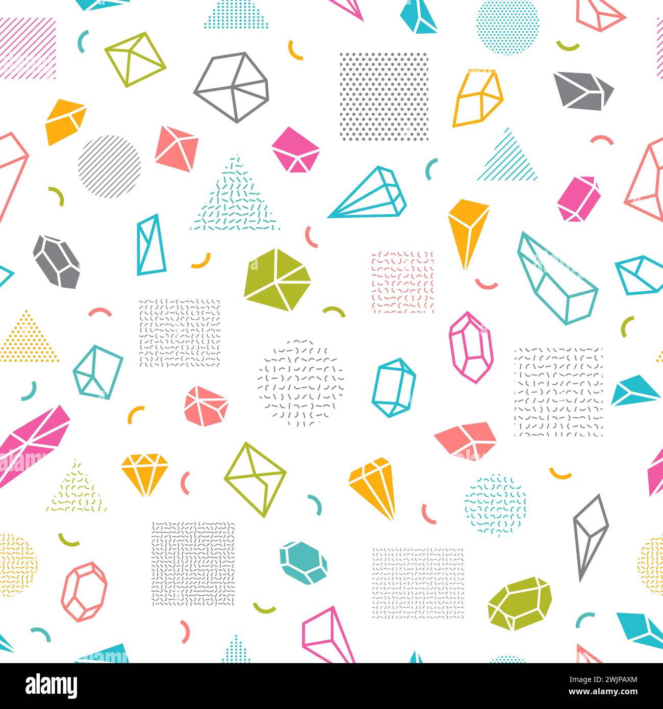 Geometric Pattern Elements Colorful seamless pattern with geometric shapes. Decorative background ...