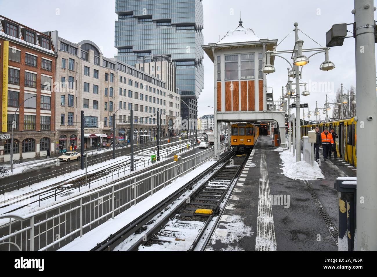 Berlin,Germany.01152024.Berlin in wintertime with snow.Public