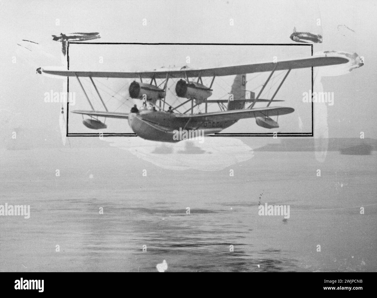 Sir Alan Cobham Tests His Machine For Africa Flight -- The giant all-metal Singapore flying boat, in which Sir Alan Cobham is to make a survey round Africa in the air, at Rochester when it was piloted by Sir Alan on a trial flight. It is intended to start from Rochester some time next week. February 6, 1928. (Photo by Central News). Stock Photo