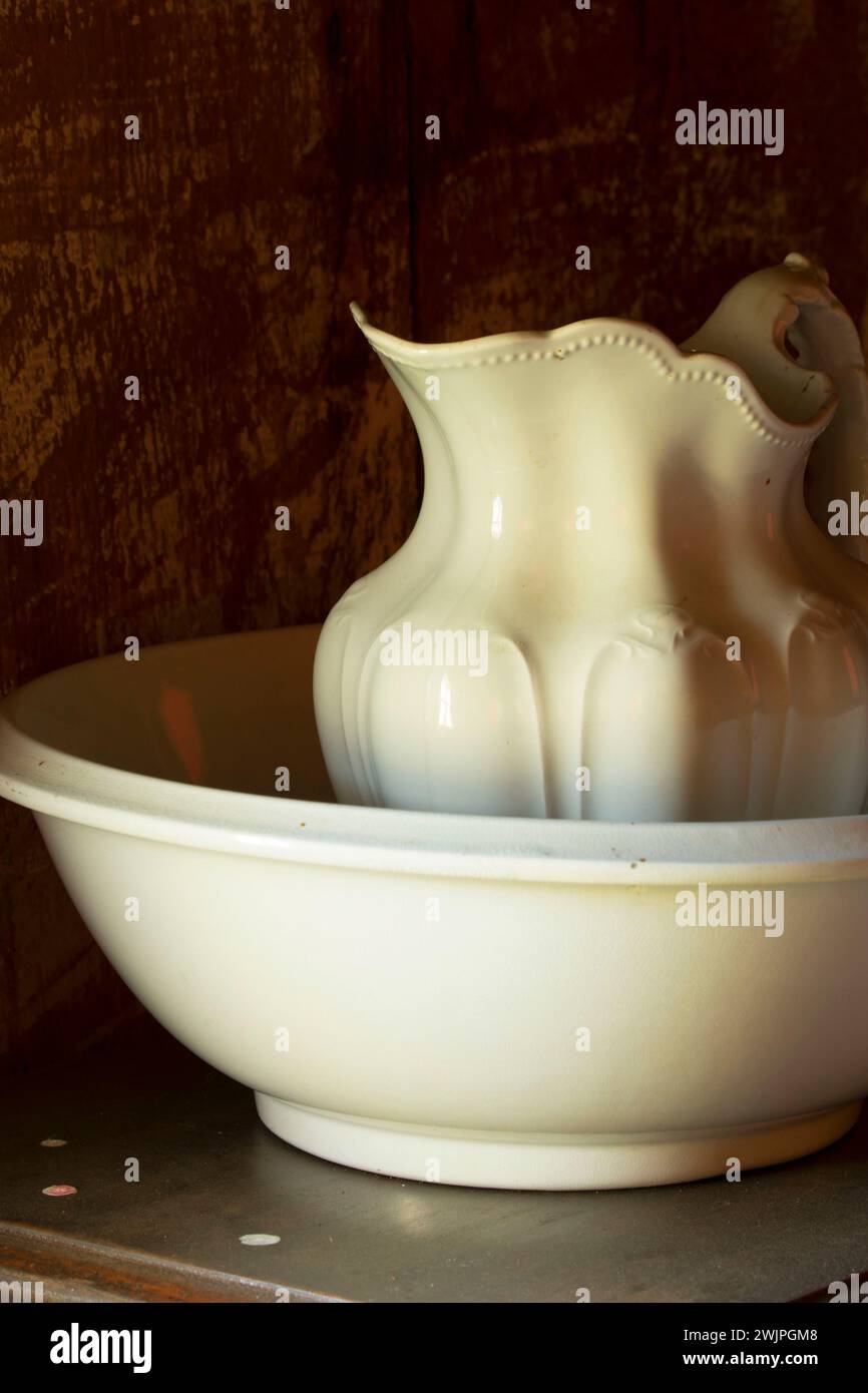Pitcher with basin, Riddle Brothers Ranch National Historic District ...