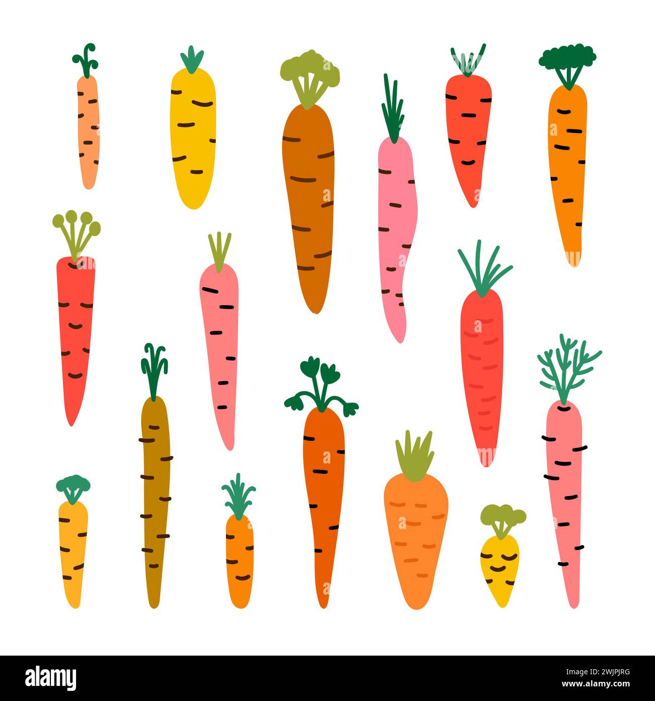 Carrot root vegetable cartoon illustration Cut Out Stock Images & Pictures  - Page 3 - Alamy