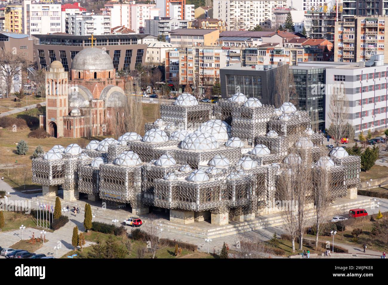 Pristina, Kosovo - February 5, 2024: The National Library Of Kosovo Is ...