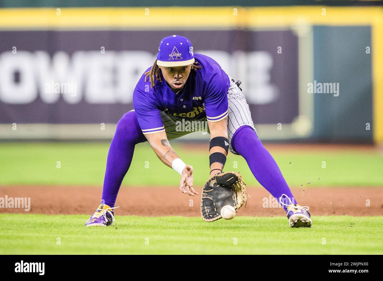 February 16, 2024 Alcorn State Braves first baseman Kalum Banks Jr