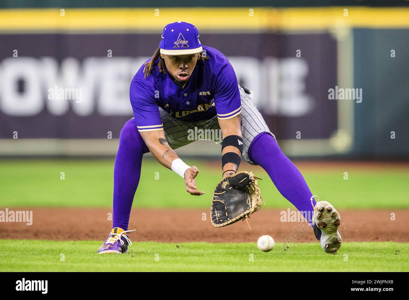 February 16, 2024 Alcorn State Braves first baseman Kalum Banks Jr