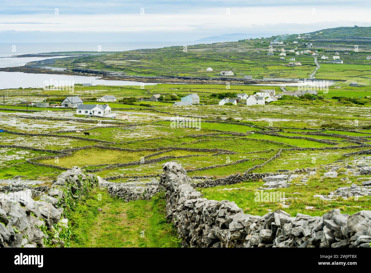 Inishmore or Inis Mor, the largest of the Aran Islands in Galway Bay, Ireland. Famous for its strong Irish culture, loyalty to the Irish language, and Stock Photo