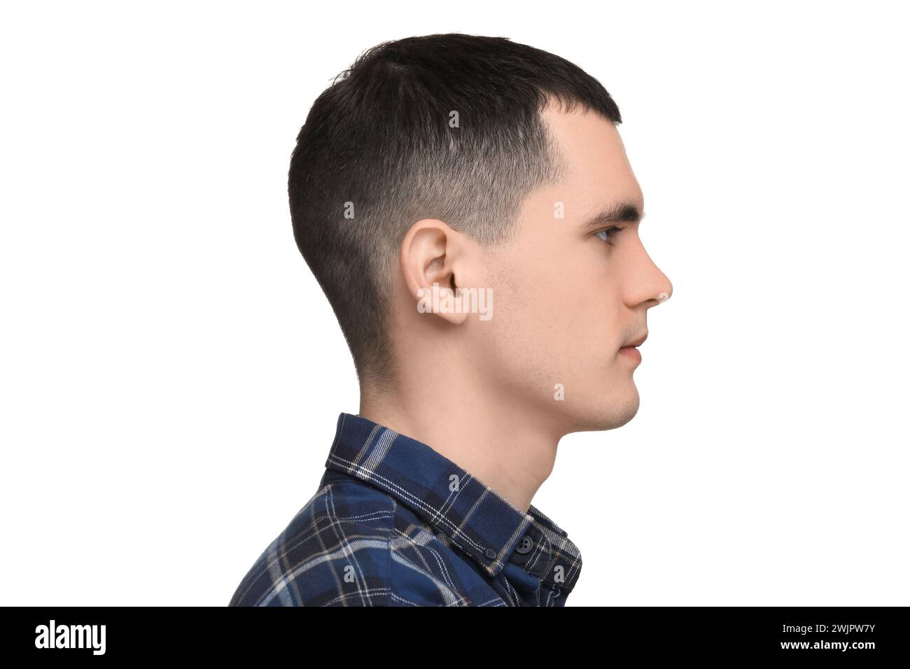Portrait of young man on white background Stock Photo - Alamy