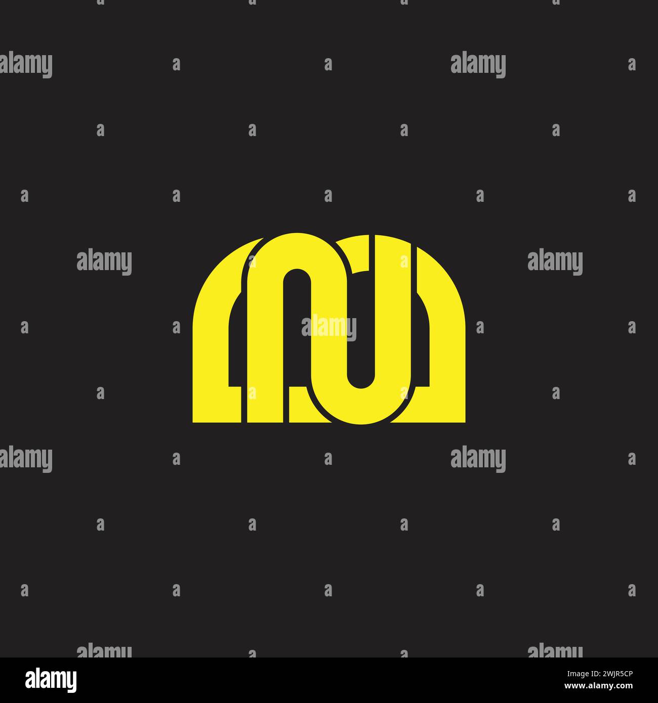letter mn linked geometric simple logo vector Stock Vector