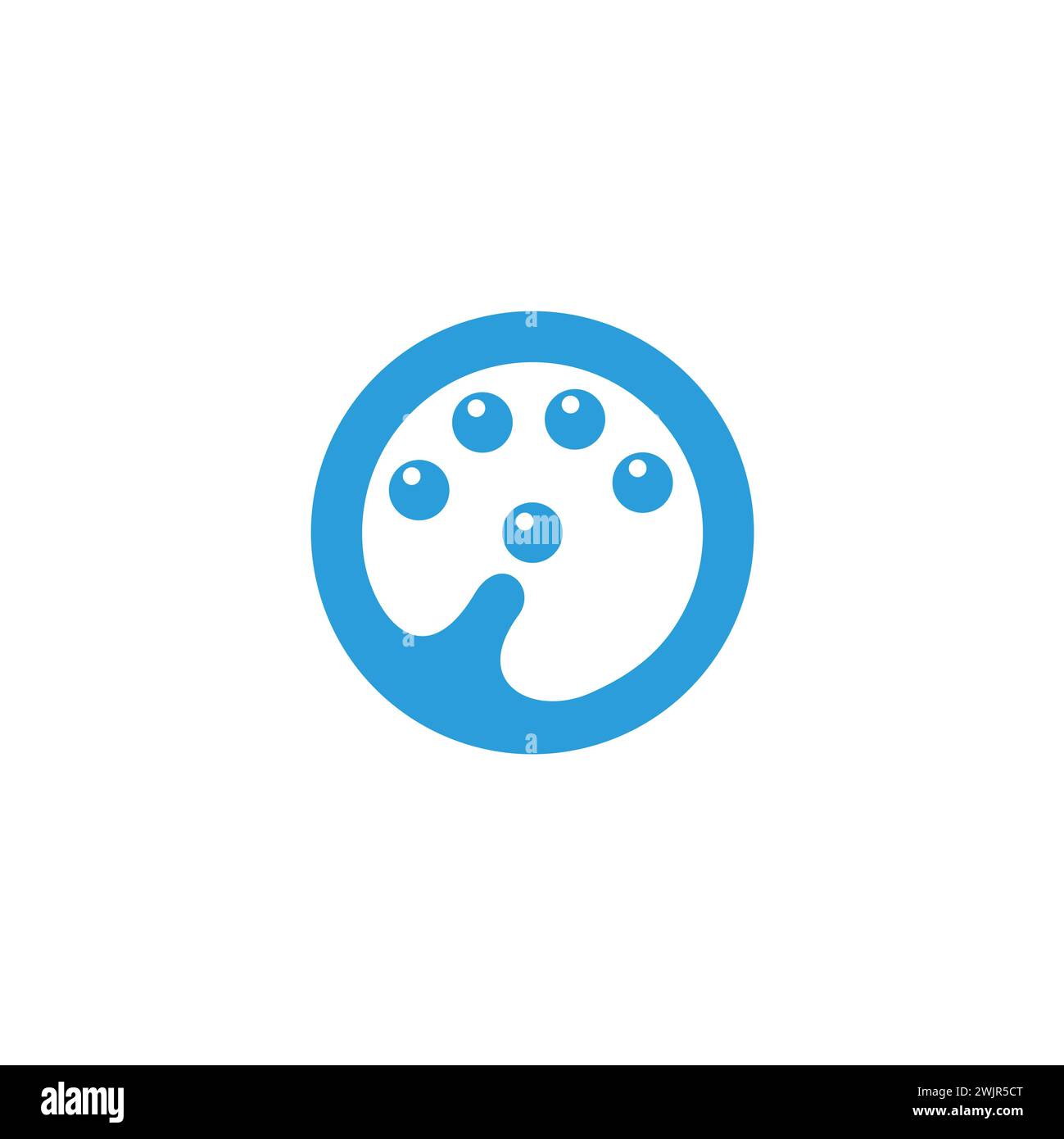 circles bubble soap washing machine symbol vector Stock Vector