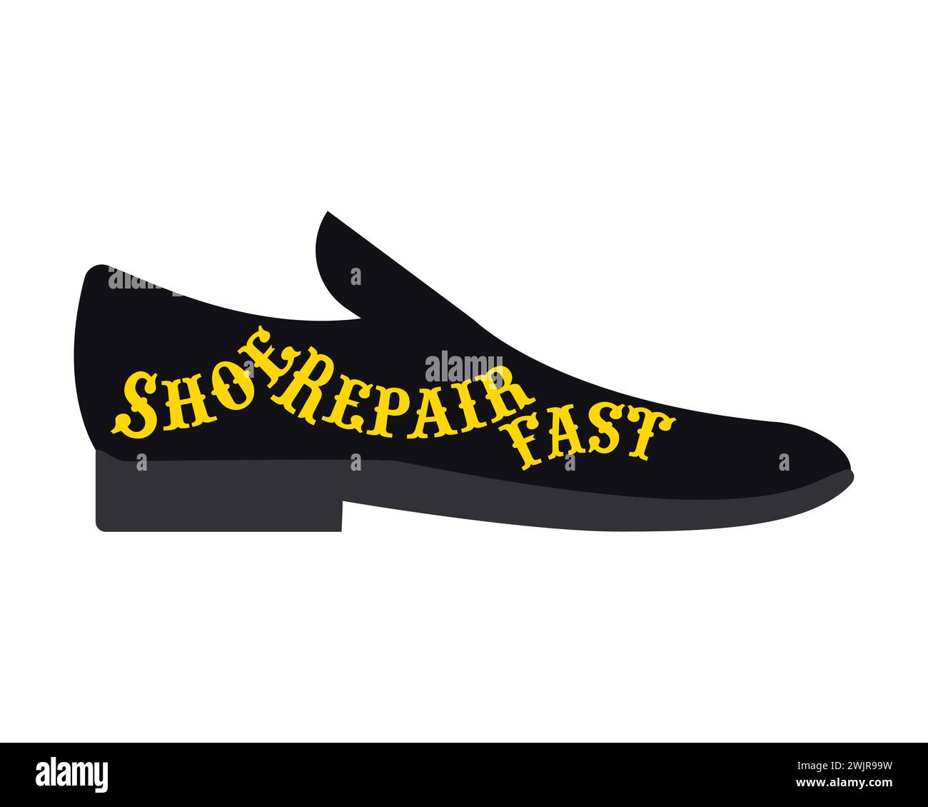 Logo of a shoe repair shop, shoemaker. Isolated vector