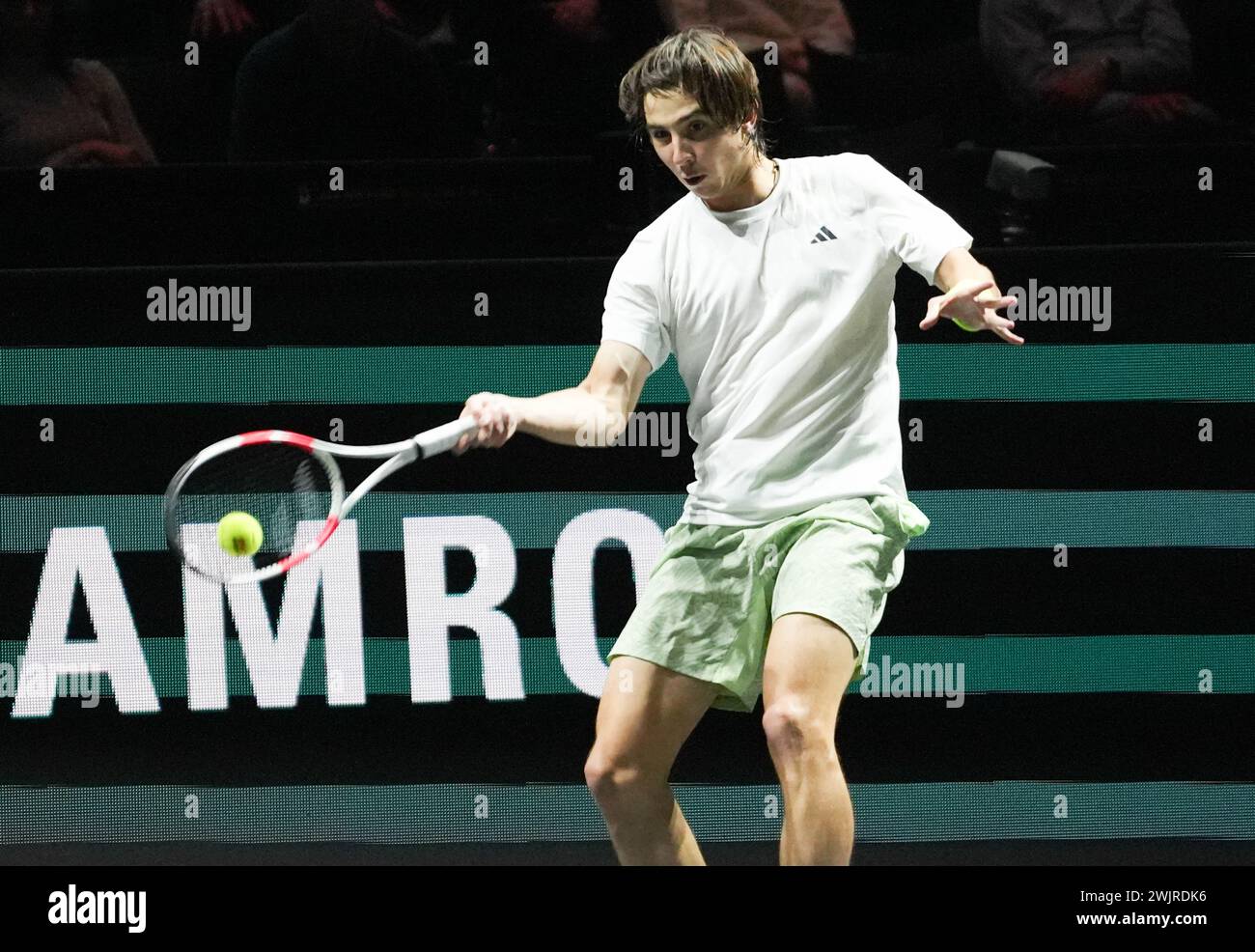 Rotterdam, Netherlands. 16th Feb, 2024. Alexander Shevchenko of Kazakhstan during the ABN Amro Open 2024, ATP 500 tennis tournament on February 16, 2024 in Rotterdam, Netherlands. Photo by Laurent Lairys/ABACAPRESS.COM Credit: Abaca Press/Alamy Live News Stock Photo