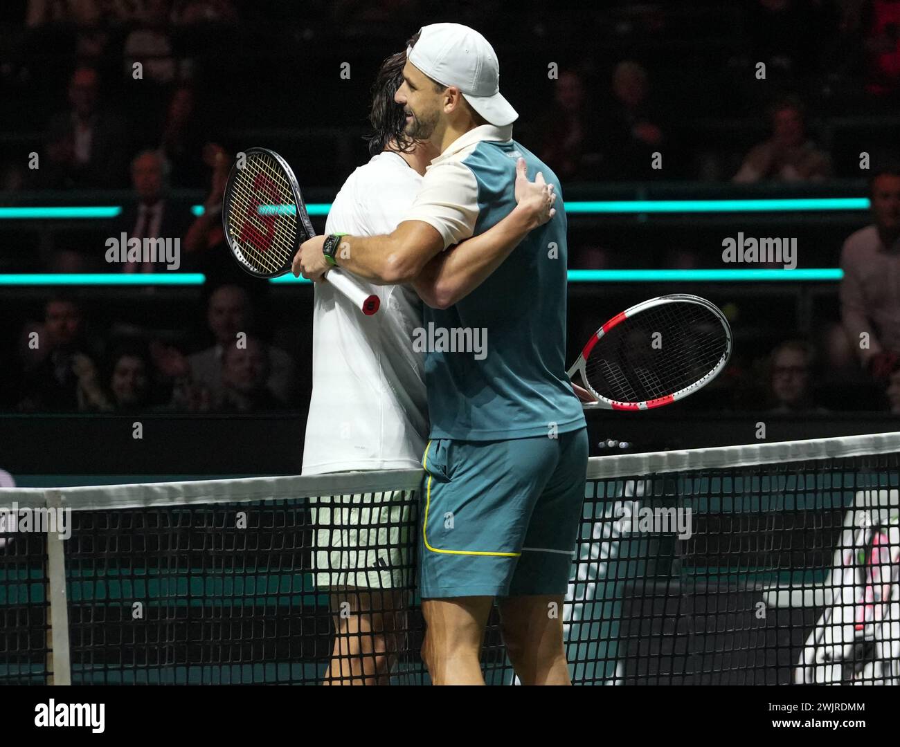 Grigor Dimitrov of Bulgaria and Alexander Shevchenko of Kazakhstan