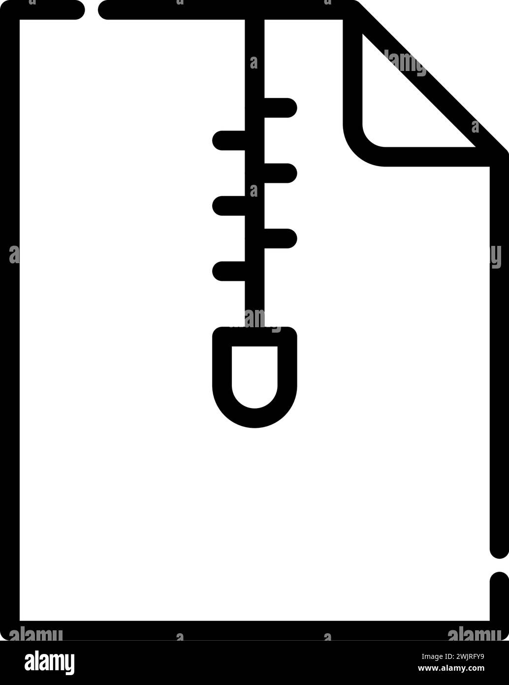 Archive file with zip fly. Pixel perfect icon Stock Vector