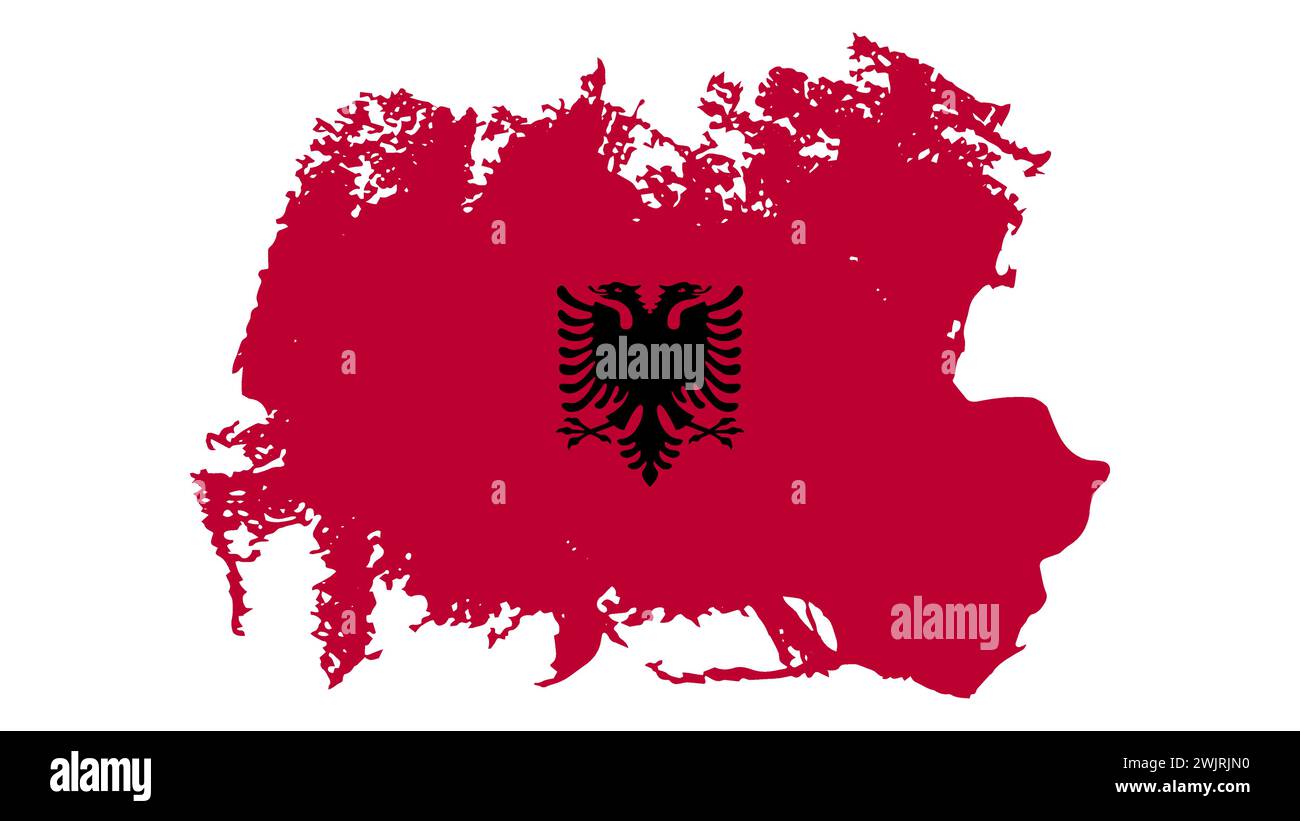 art illustration design concept symbol flag sign nation of albania Stock Vector