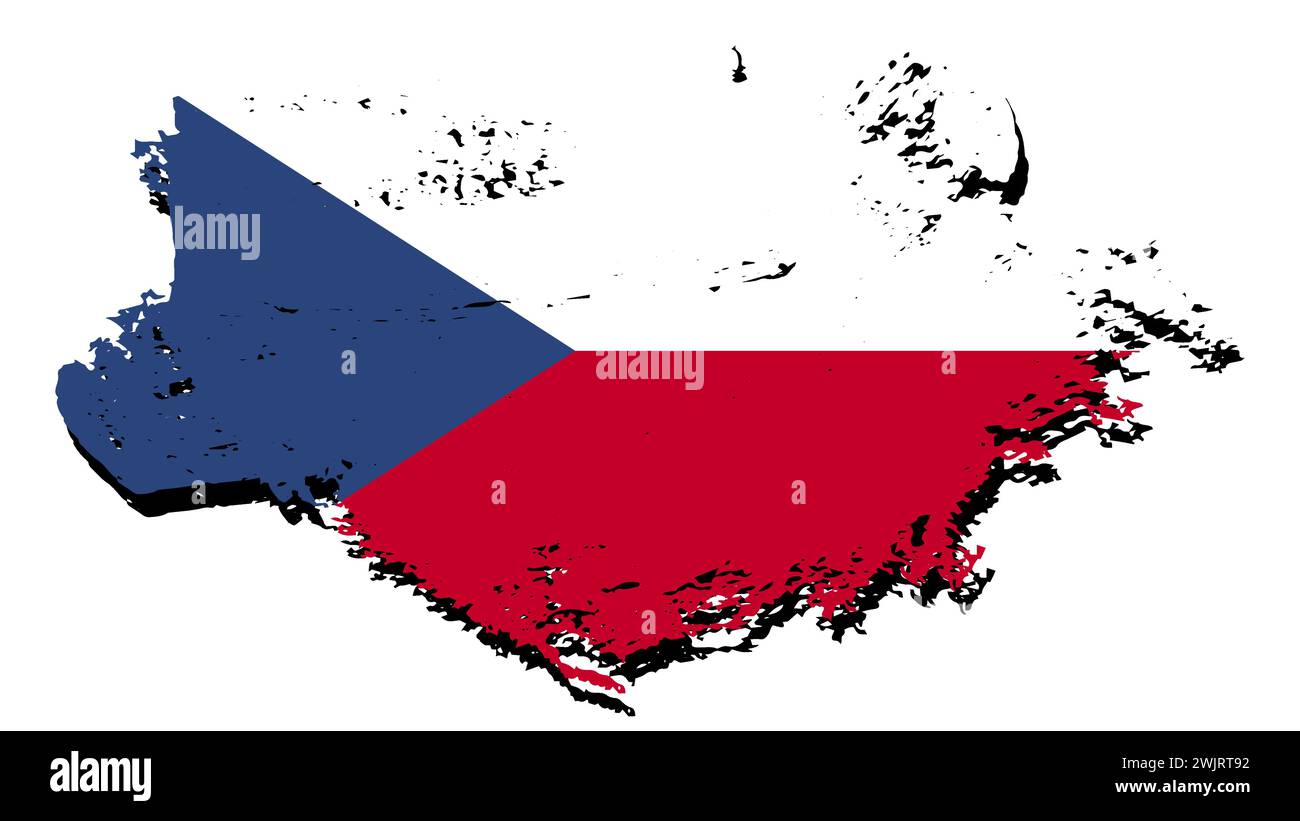 art illustration design concept symbol flag sign nation of czech Stock ...