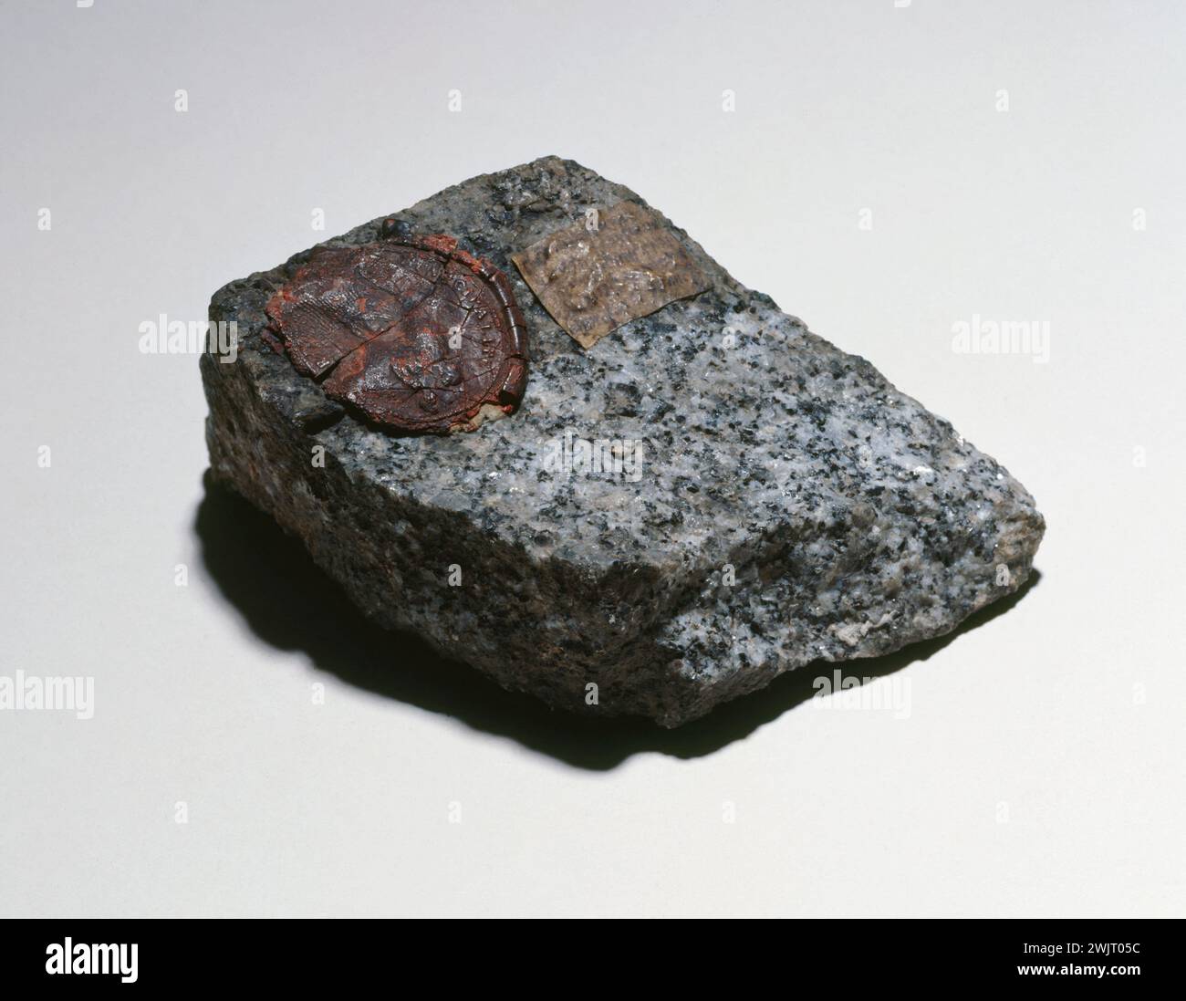 Small stone of the Bastille with a wax stamp 