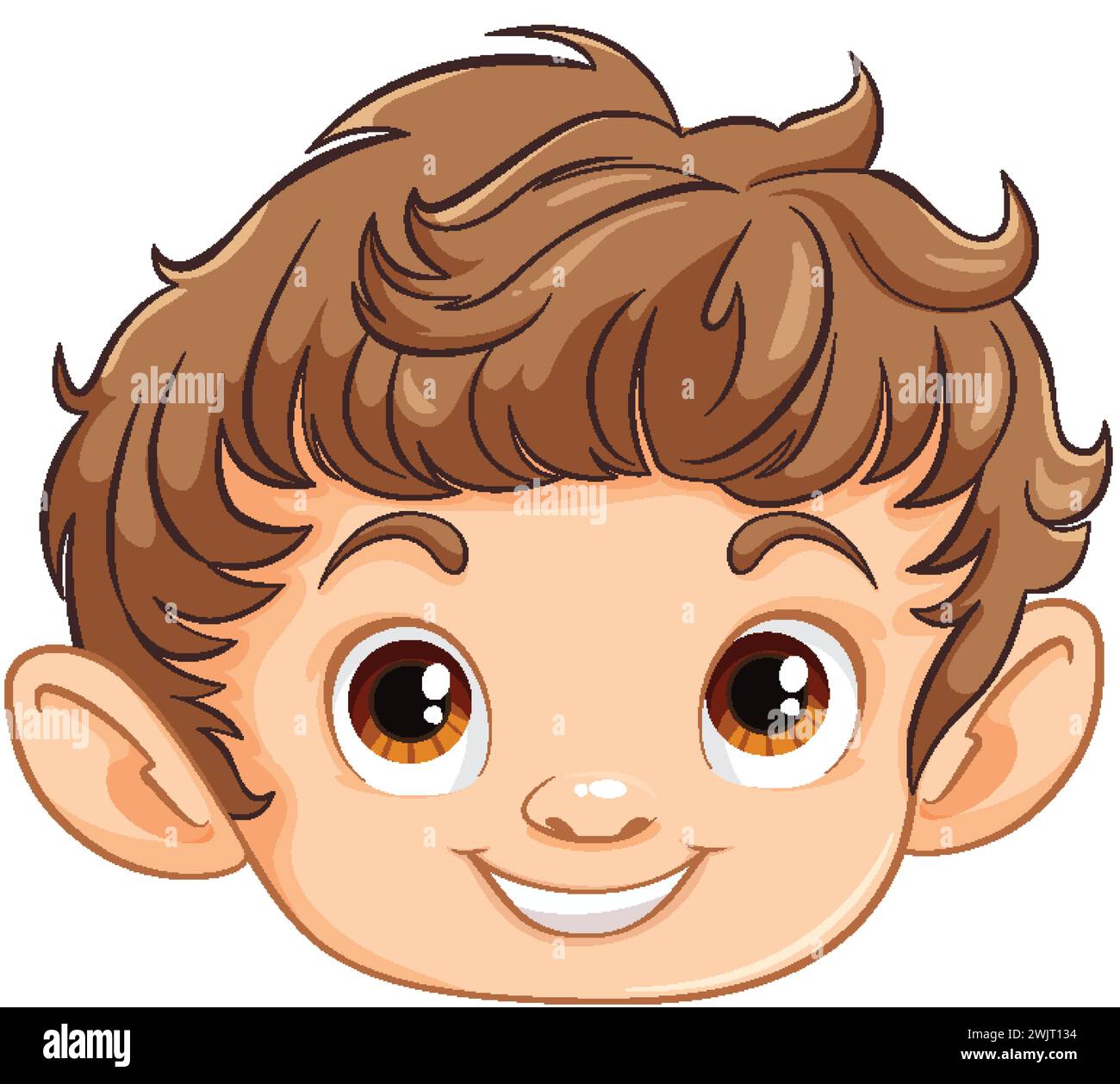 Vector illustration of a smiling young boy Stock Vector Image & Art - Alamy
