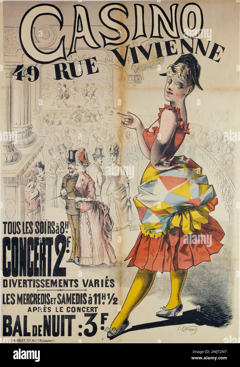 Advertising poster concert 19th century hi-res stock photography