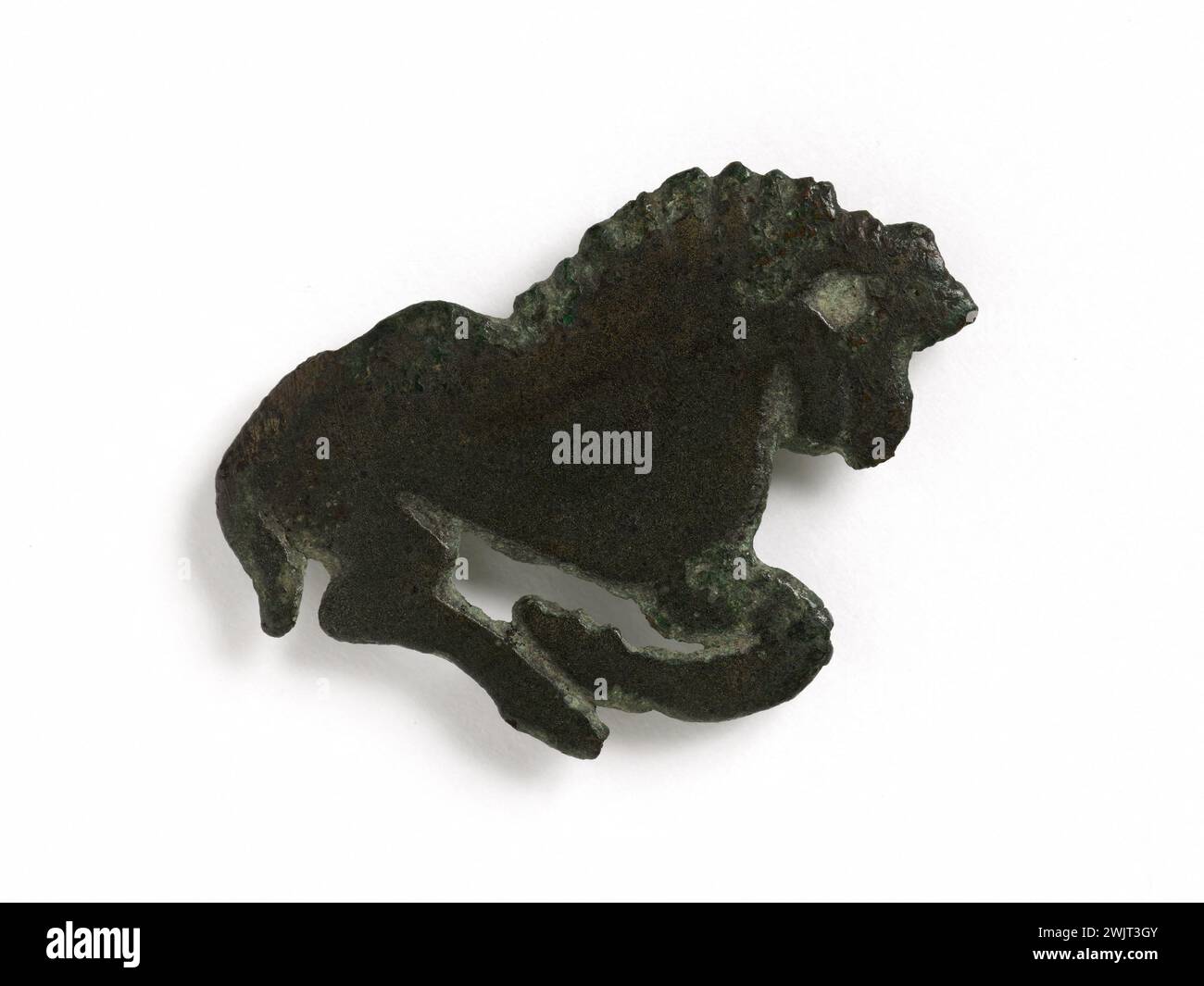 Plates. Tang. Paris, Cernuschi museum. 35406-12 Bronze, horse, tang dynasty, brochure, animal Stock Photo