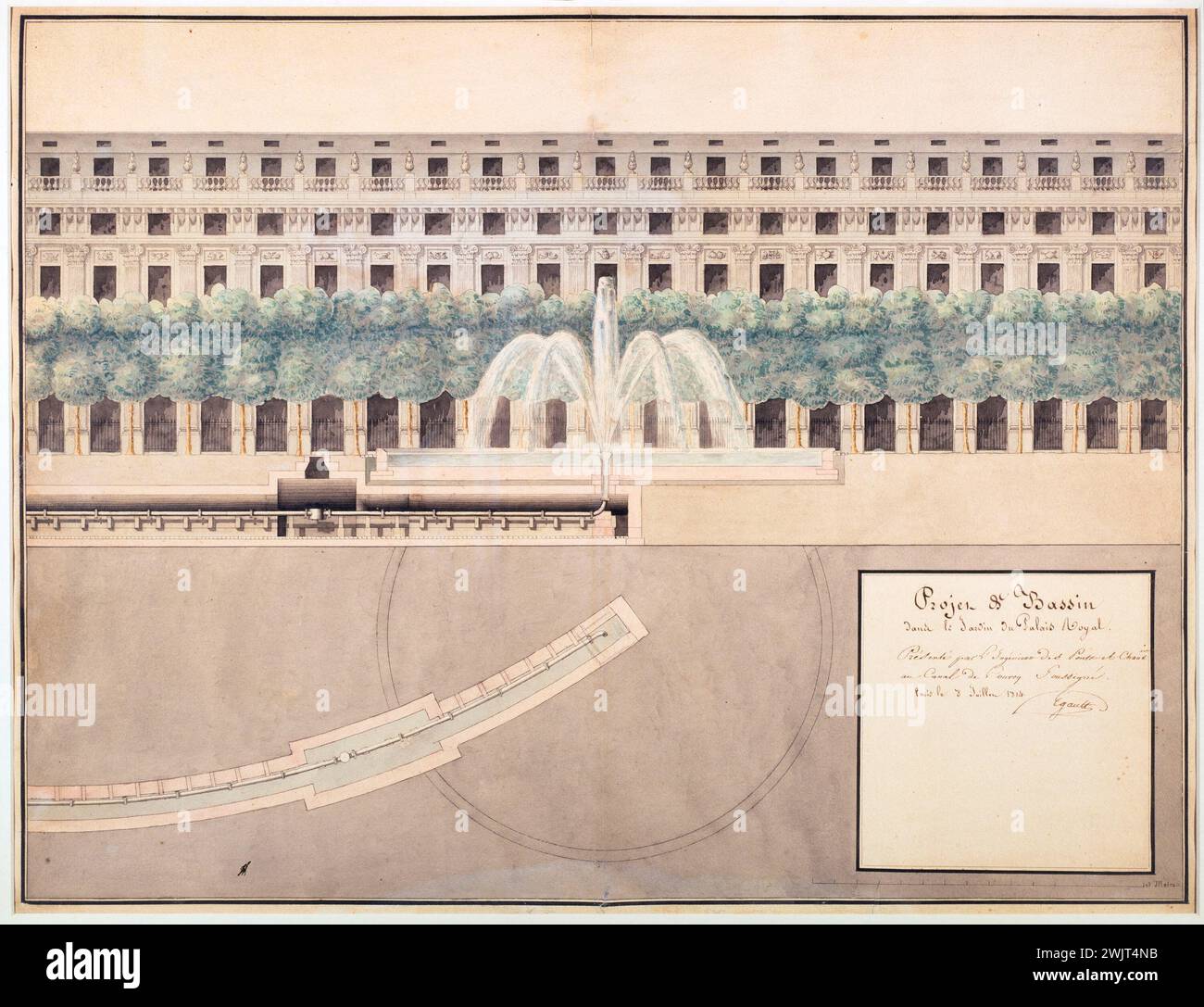 Pierre-Marie-Thomas Egault (1787-1839). Basin project in the Palais ...
