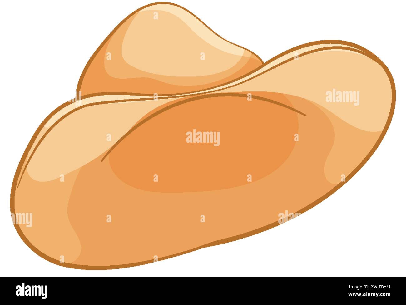 Vector graphic of a traditional cowboy hat Stock Vector