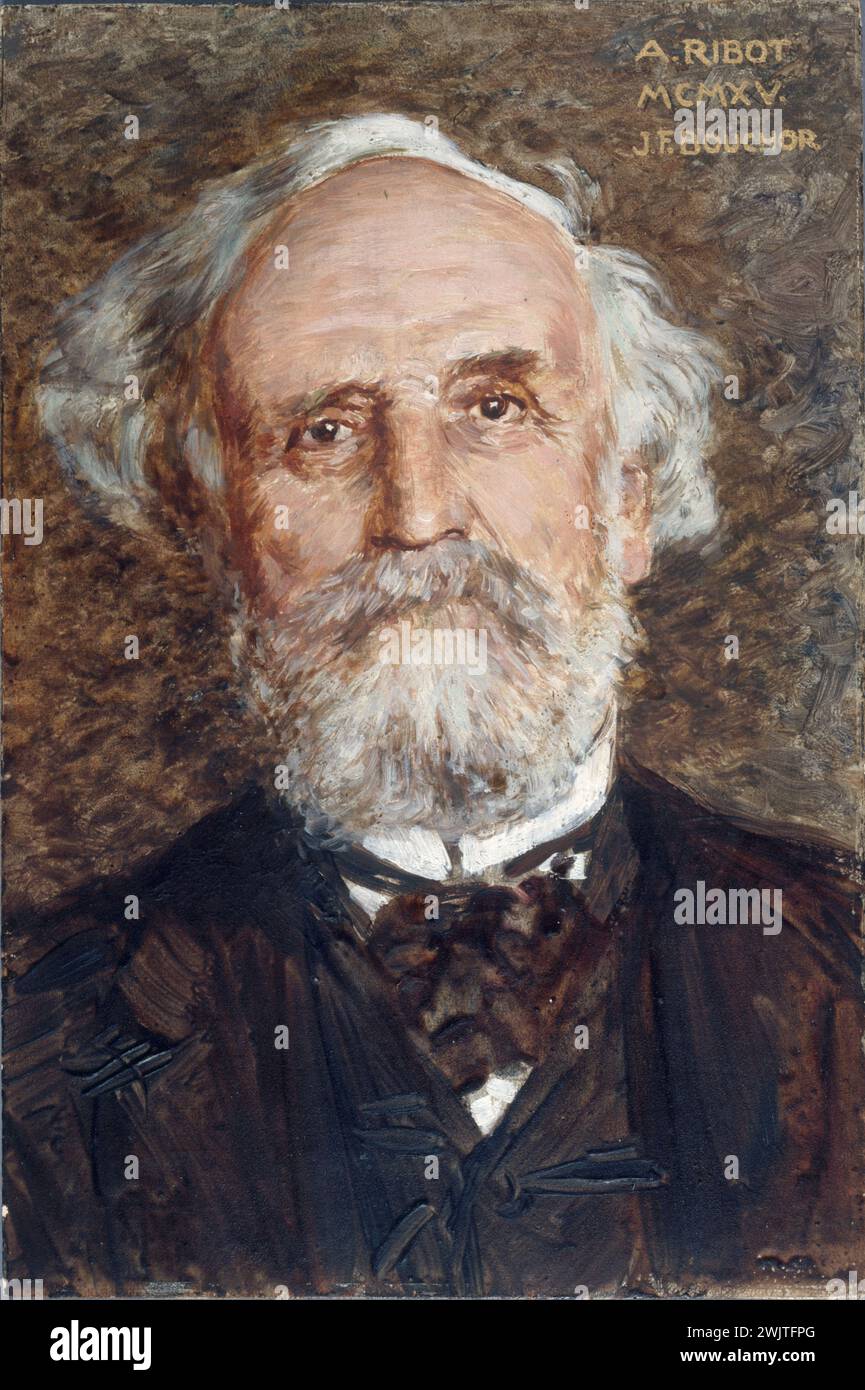 Joseph-Félix Bouchor (1853-1937). 'Alexandre Ribot (1842-1923), French politician'. Oil on wood. Paris, Carnavalet museum. 35472-17 French politician, wood oil, minister, portrait Stock Photo