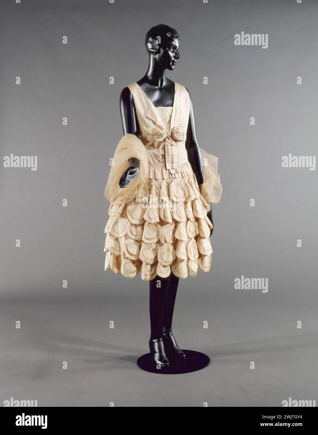 slim fit dress slacks Vintage 1949 Jeanne Lanvin Haute Couture Ivory Silk Satin Strapless Draped  Bridal Gown main image 1