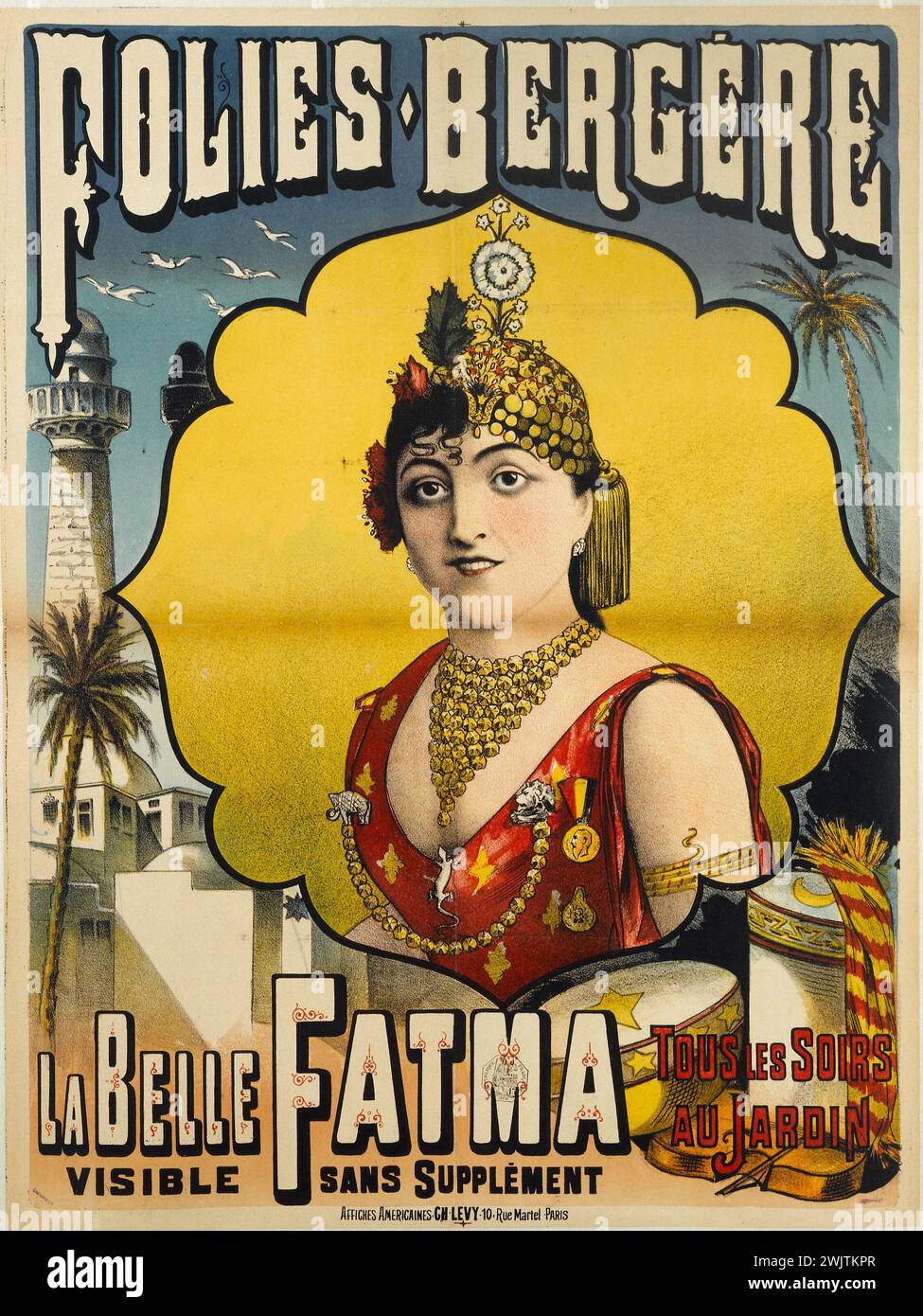 Affiche Vintage Folies Bergère 'Vive La Folie' - Format 60x90 Cm, Haute Qualité