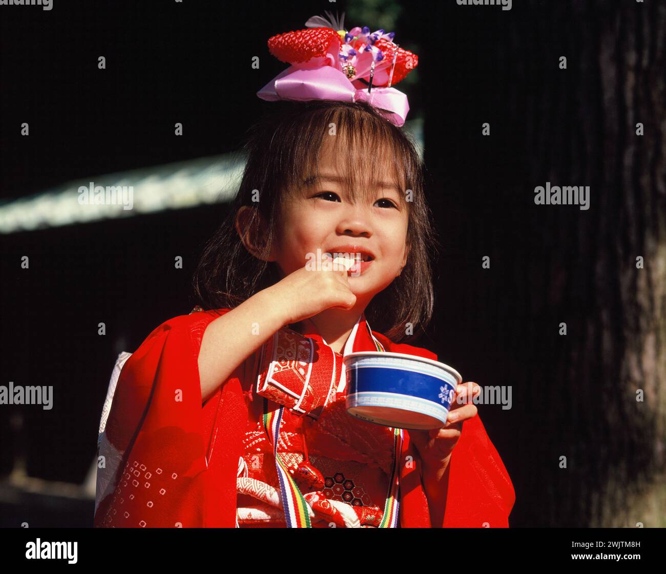 Japan. Tokyo. Shichi-Go-San festival. Little girl. Stock Photo