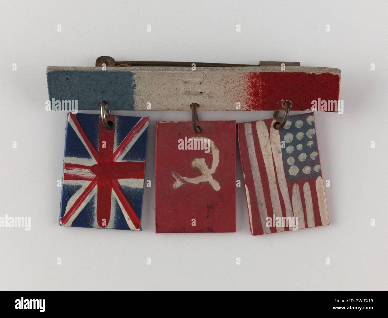 Liberation era element representing the Allied flags. Metal, plastic