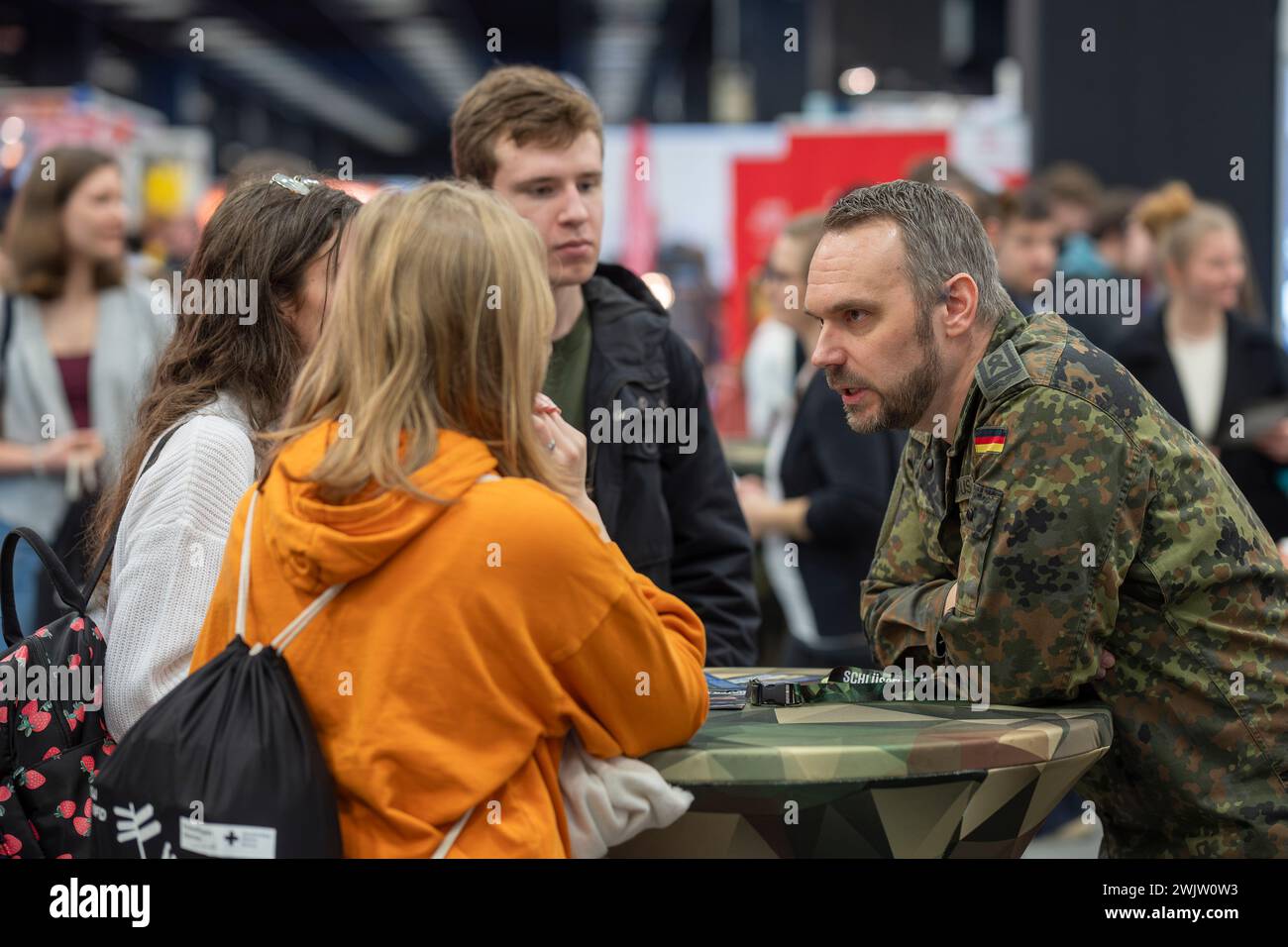 Career orientation fair EINSTIEG. Stock Photo