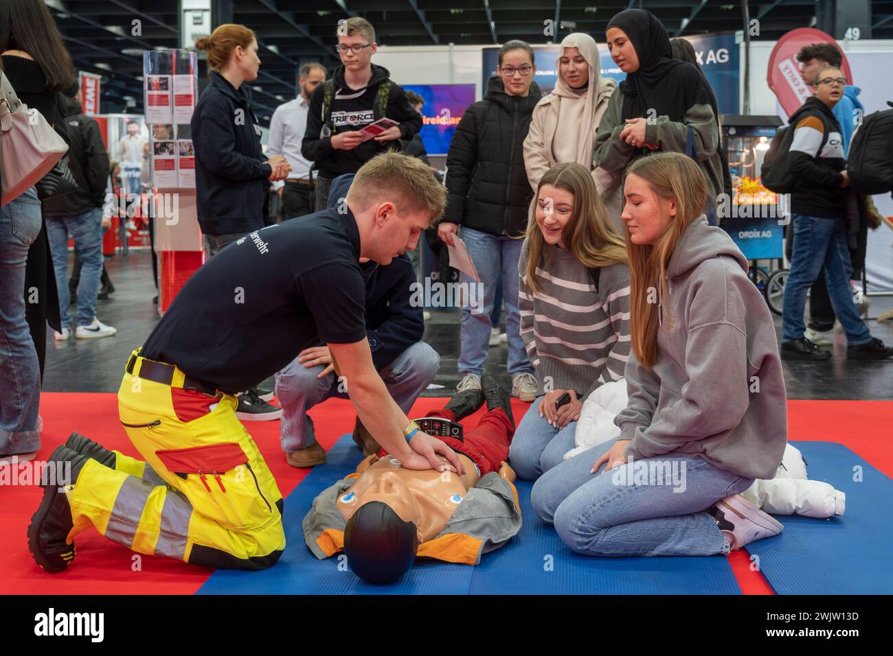 Career orientation fair EINSTIEG. Stock Photo