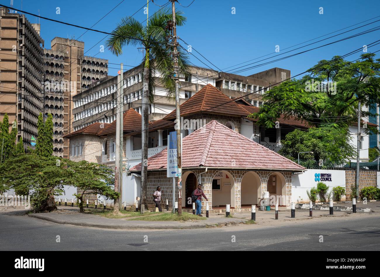 The offices of the British Council, the UK's international organisation for cultural relations and education,  in central Dar es Salaam, Tanzania Stock Photo