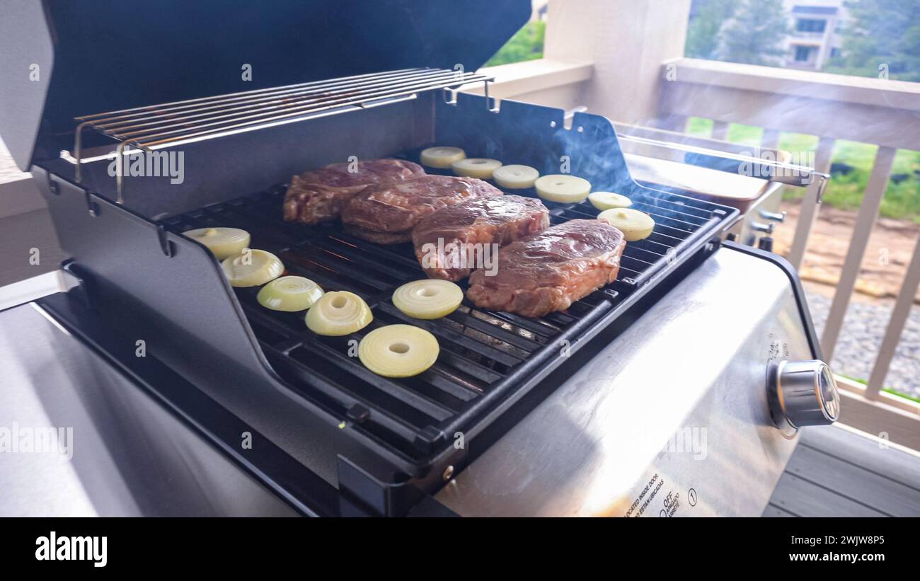 Two burner gas grill hi-res stock photography and images - Alamy