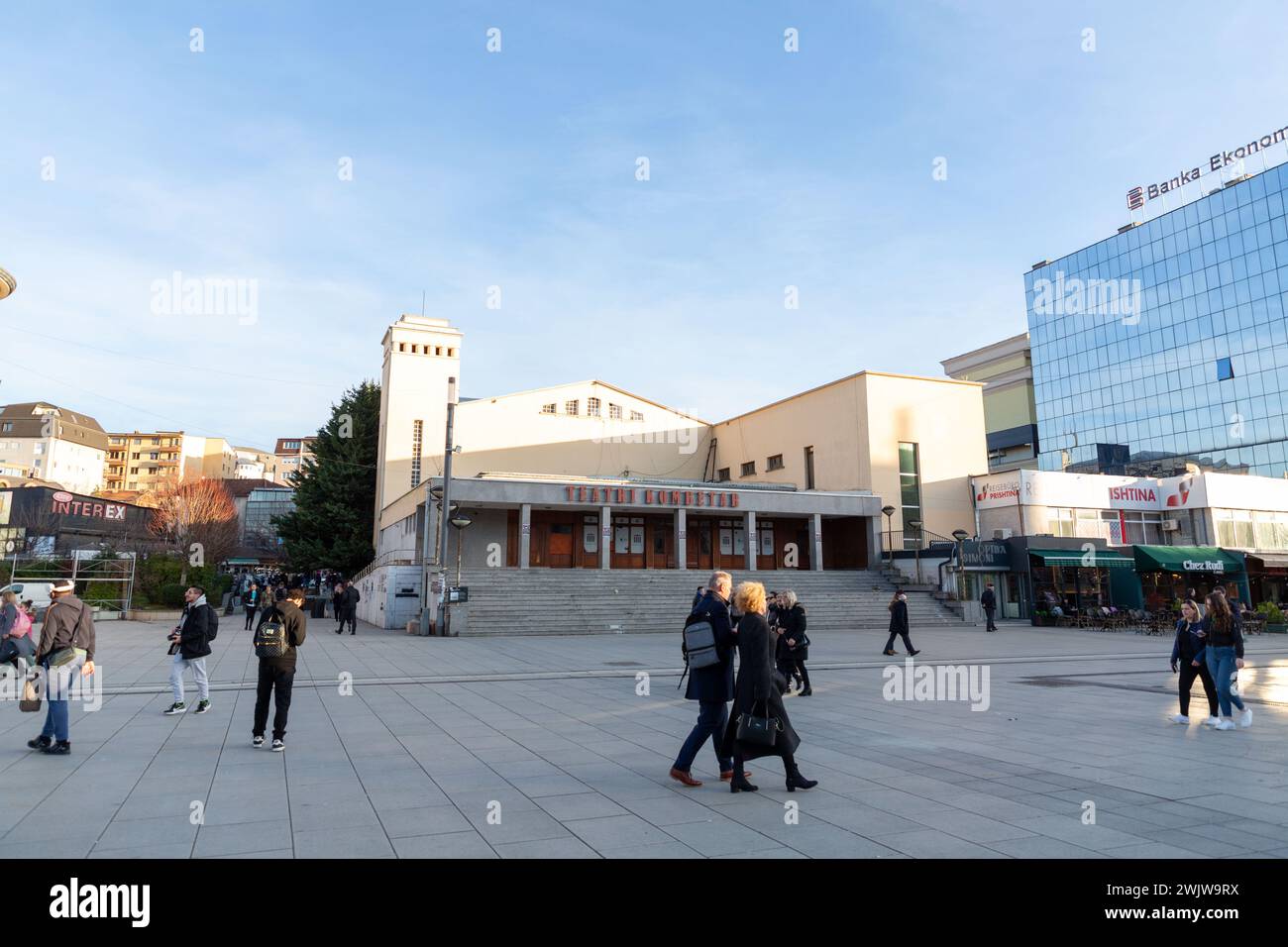 Pristina, Kosovo - February 5, 2024: The National Theater of Kosovo