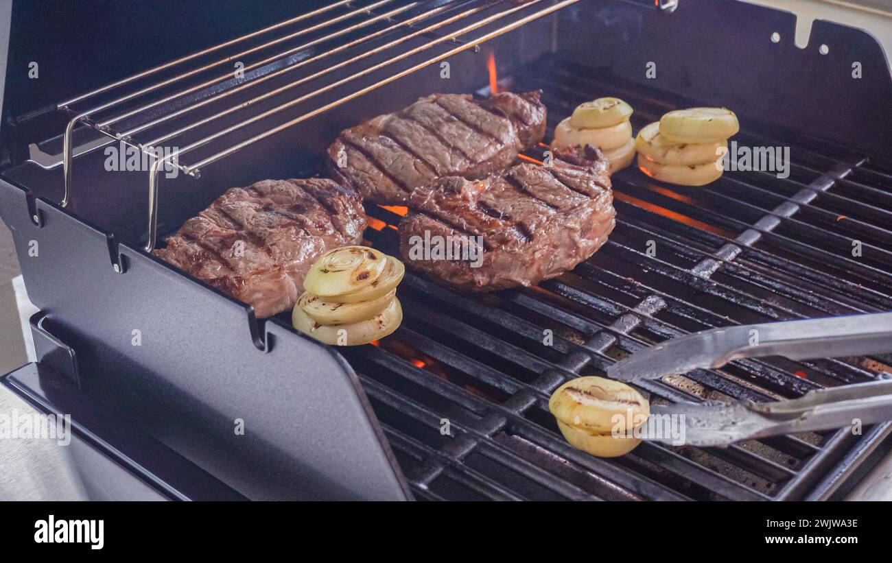 Two burner gas grill hi-res stock photography and images - Alamy