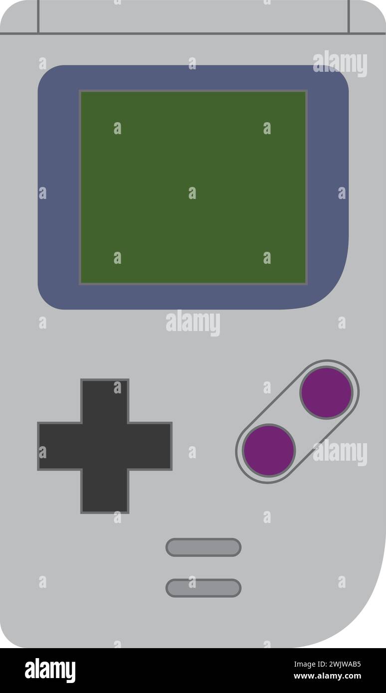 Portable games console.  Old gadget. Vector illustration Stock Vector