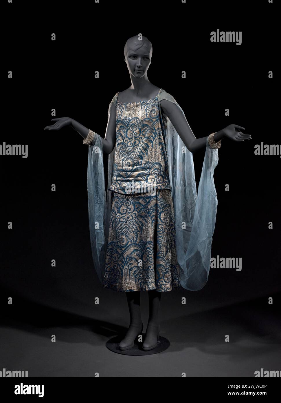 Franca Metallic Linen Dress - Silver