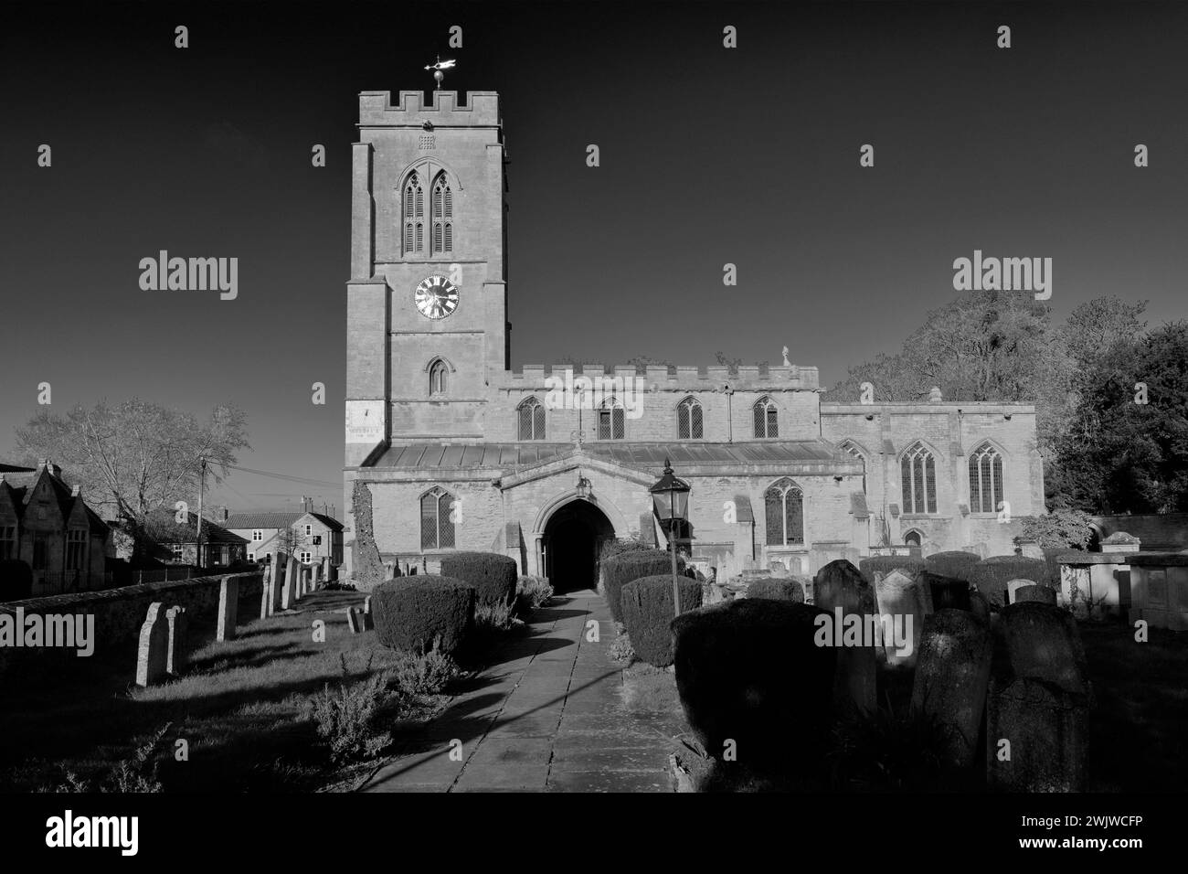 St Guthlacs church, Market Deeping town, Lincolnshire County, England, UK Stock Photo