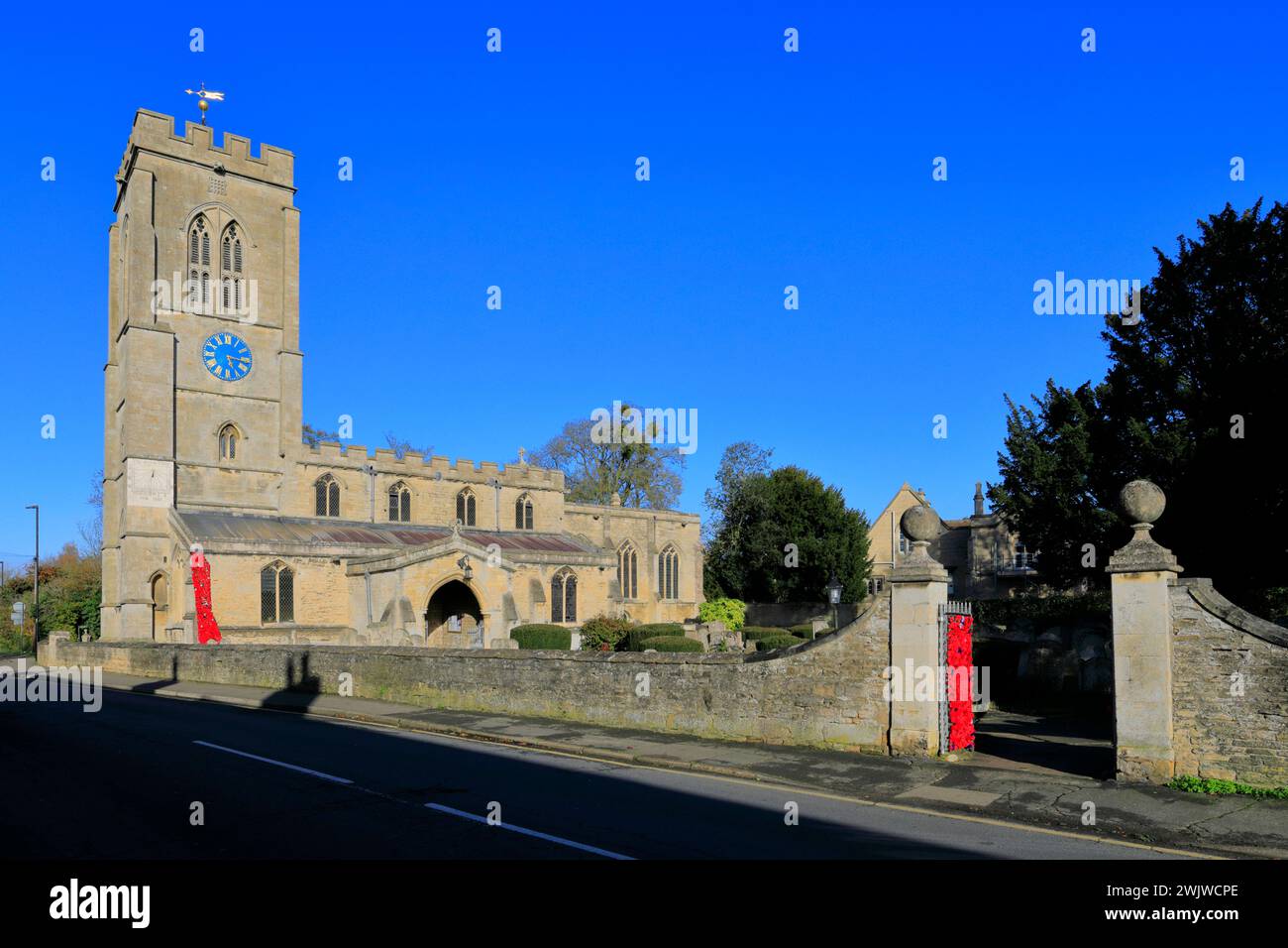 St Guthlacs church, Market Deeping town, Lincolnshire County, England, UK Stock Photo