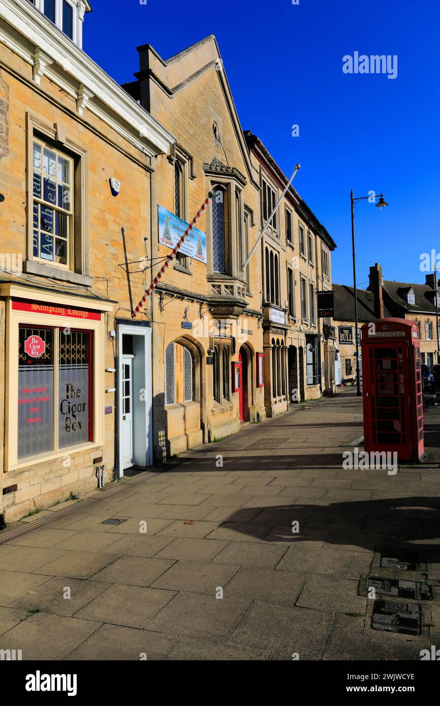 Architecture around the market square, Market Deeping town, Lincolnshire County, England, UK Stock Photo