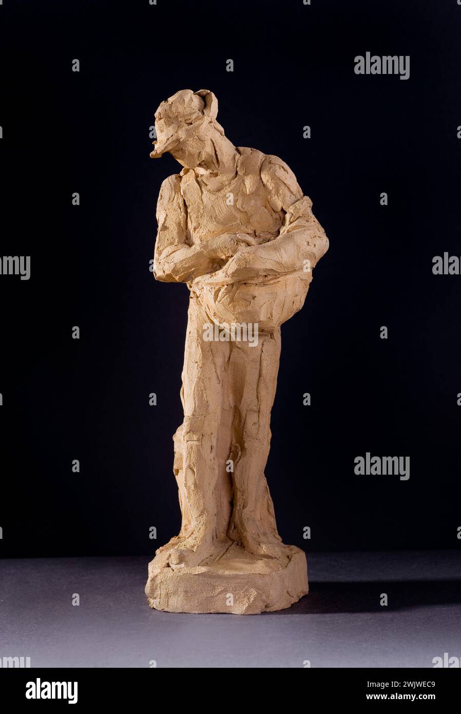 Aimé-Jules Dalou (1838-1902). 'Sower'. Terracotta, between 1889 and 1898. Museum of Fine Arts of the city of Paris, Petit Palais. Farmer, seed, peasant, wear, bag, sow, sower, terracotta, view facing Stock Photo