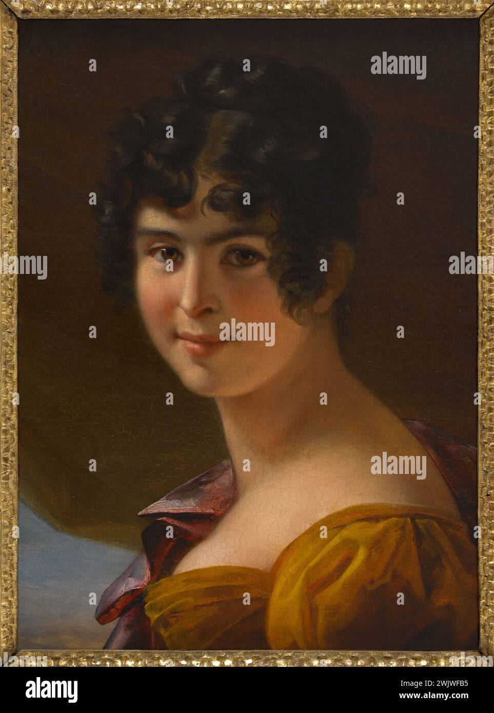 Julie Duvidal de Montferrier (1797-1869). 'Adèle Foucher'. Oil on canvas, around 1820. Paris, house of Victor Hugo. Wife, woman, close -up, portrait, 19th XIXth 19th 19th 19th 19th century, Oil on canvas Stock Photo