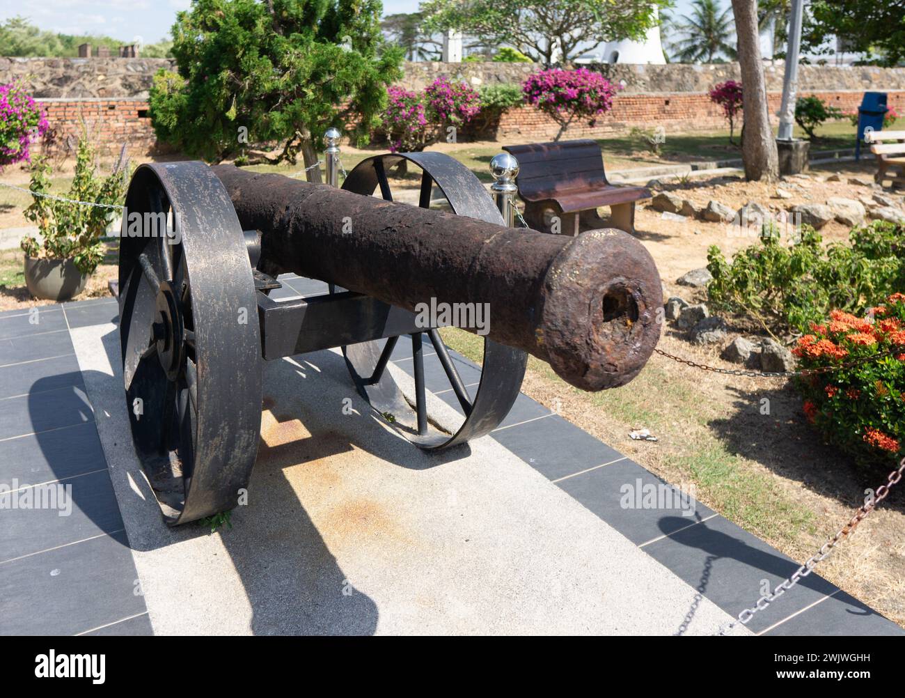 Cannons Kuala Kedah fort Stock Photo