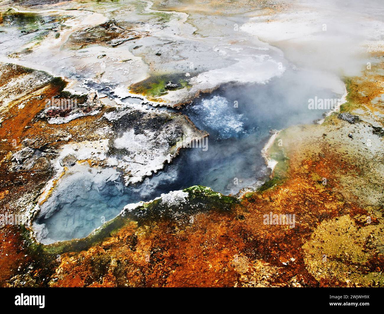 Landscape of Orakei Korako Geothermal Park, Taupo, North Island, New ...