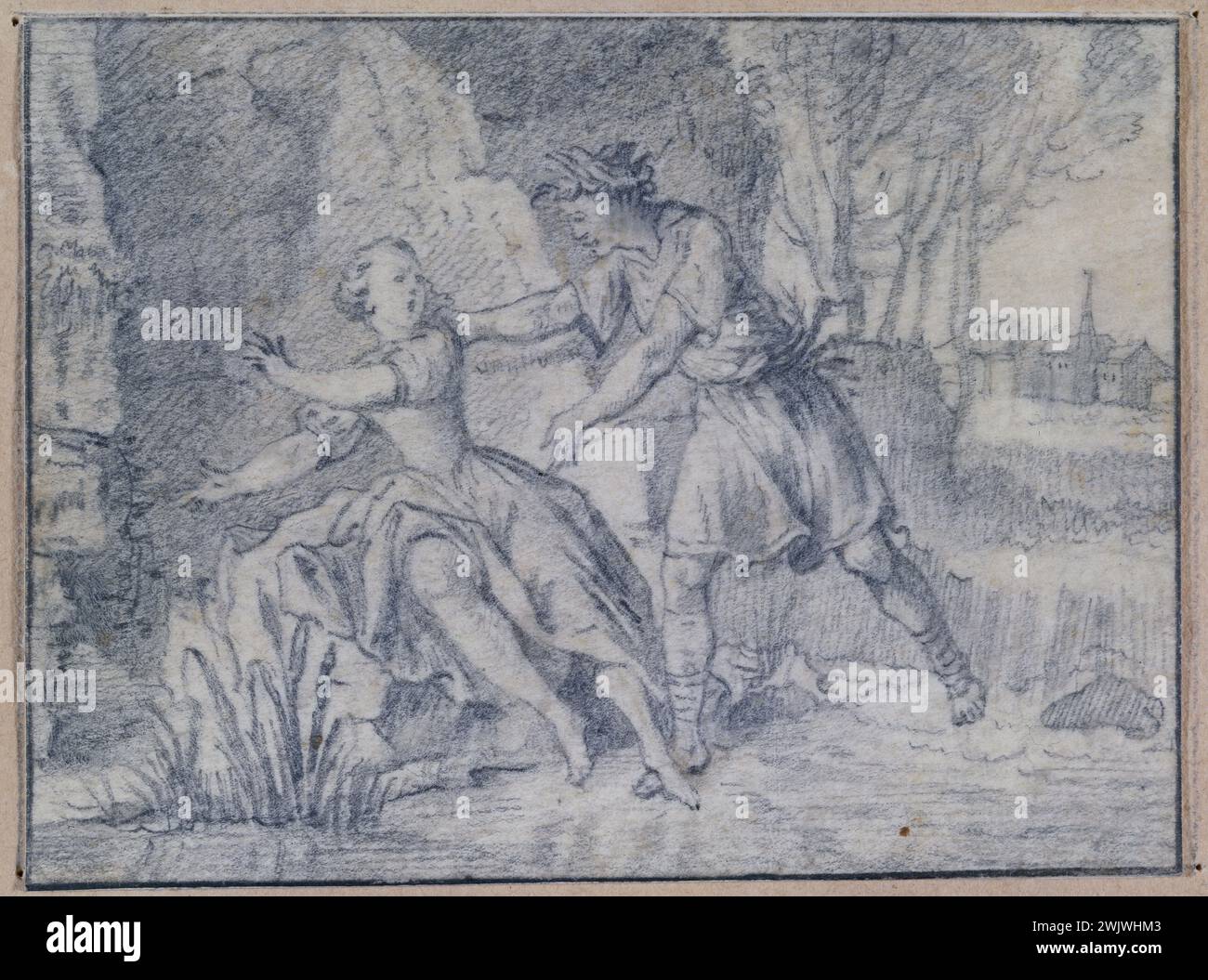 CharlesNicolas Cochin (17151790). "The Scamandre river, illustration