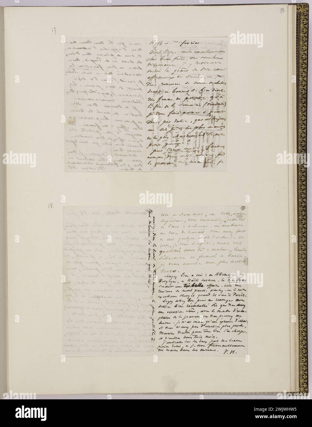 Autograph manuscript of Victor Hugo (1802-1885). Illustrated travel ...