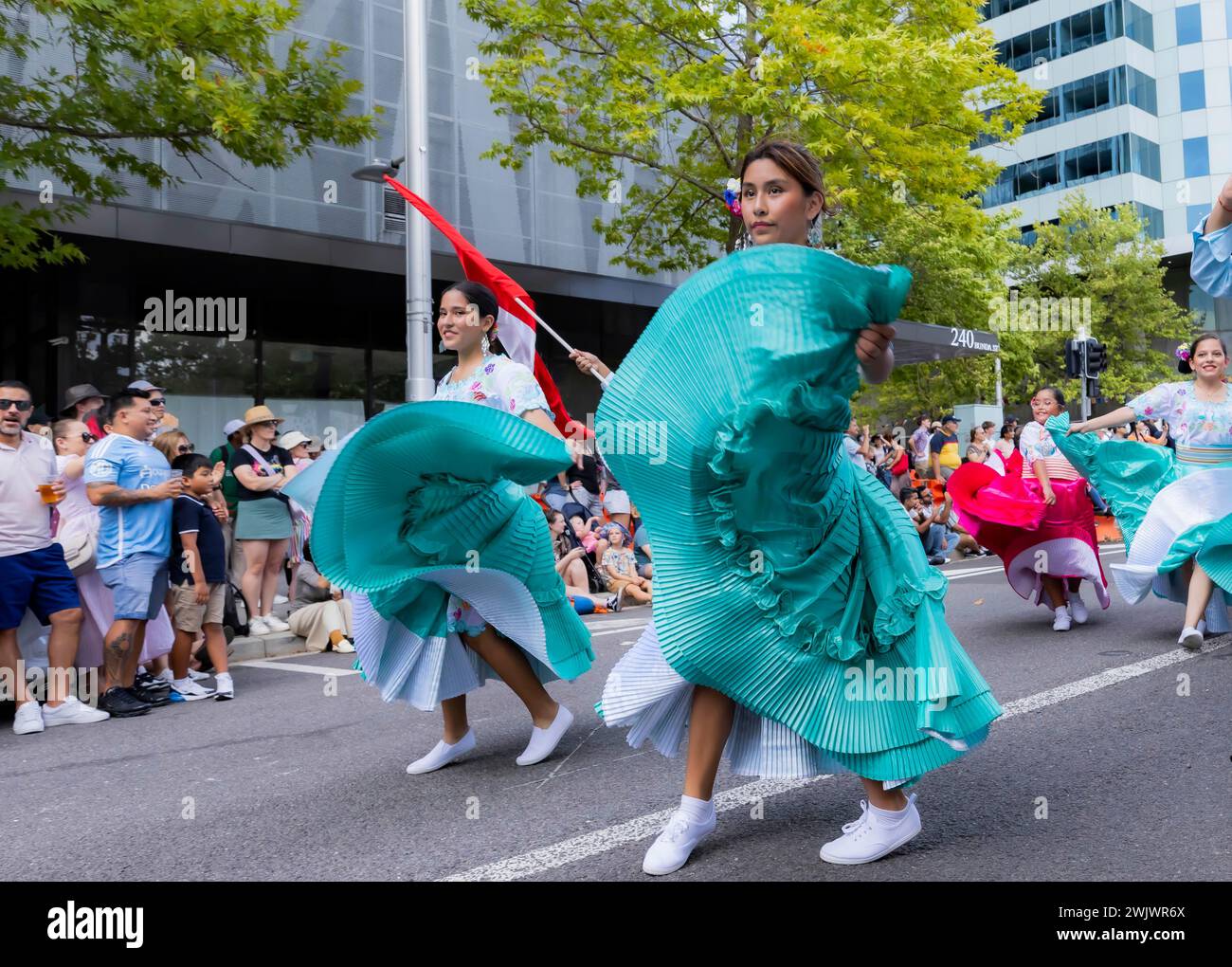Canberra, Australia. 17th Feb, 2024. Performers parade at the 26th ...